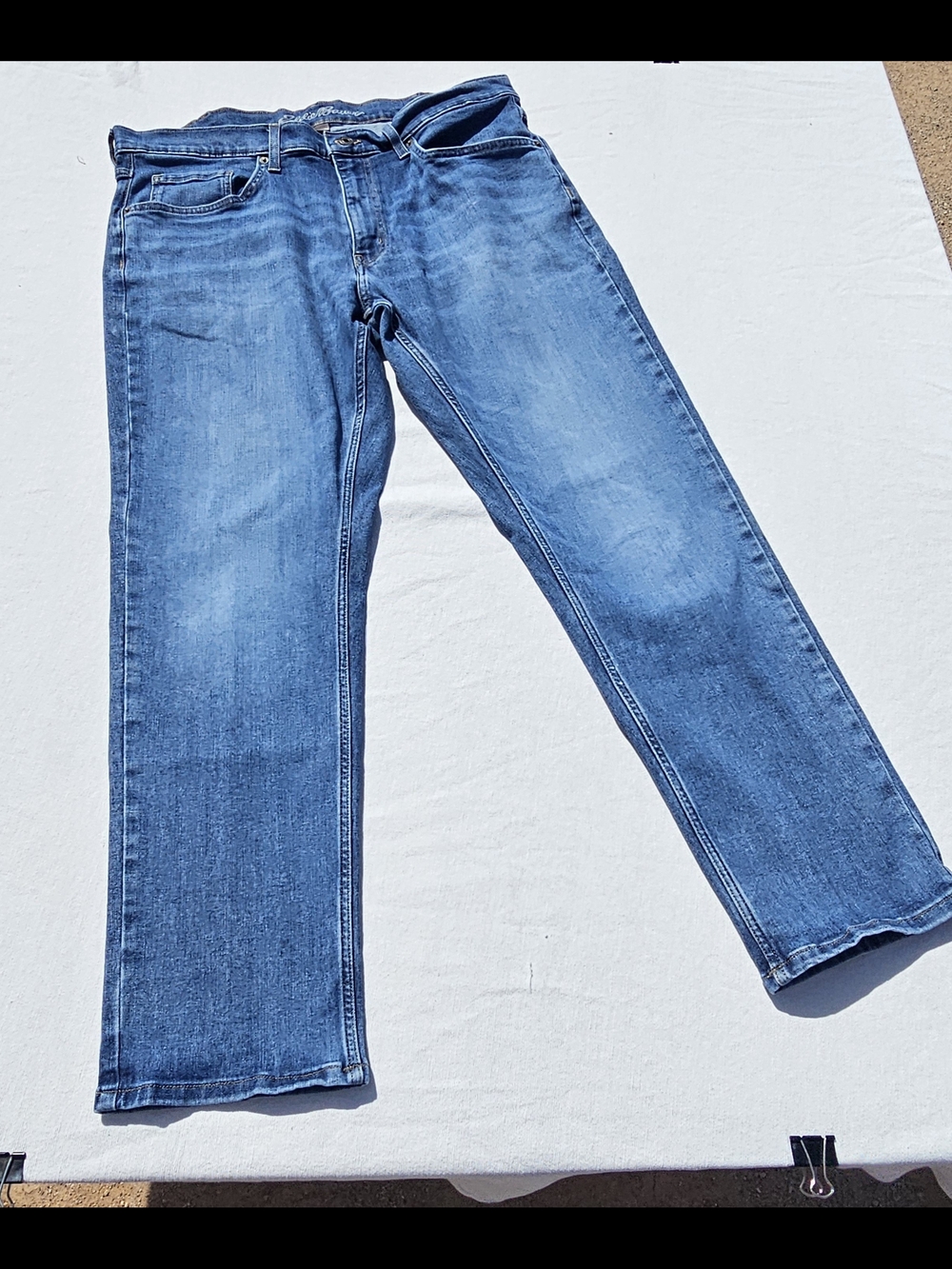 Eddie Bauer Straight-Leg Jeans in Light Blue Wash